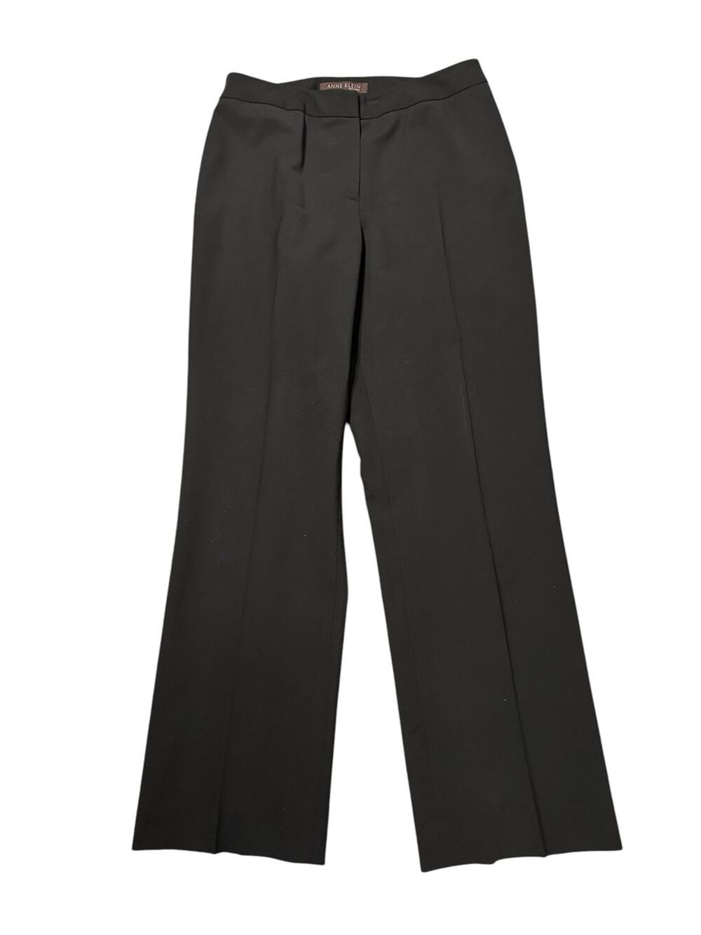 Anne Klein 97% Wool Stretch Dress Pants Size 8 Black Inseam 31" Lined Career